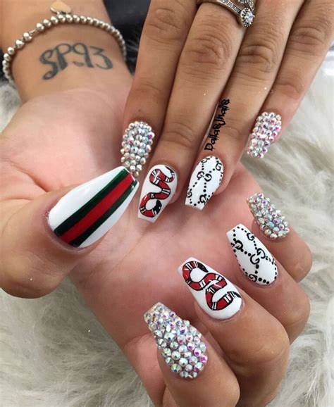 simple gucci nails|gucci nails with diamonds.